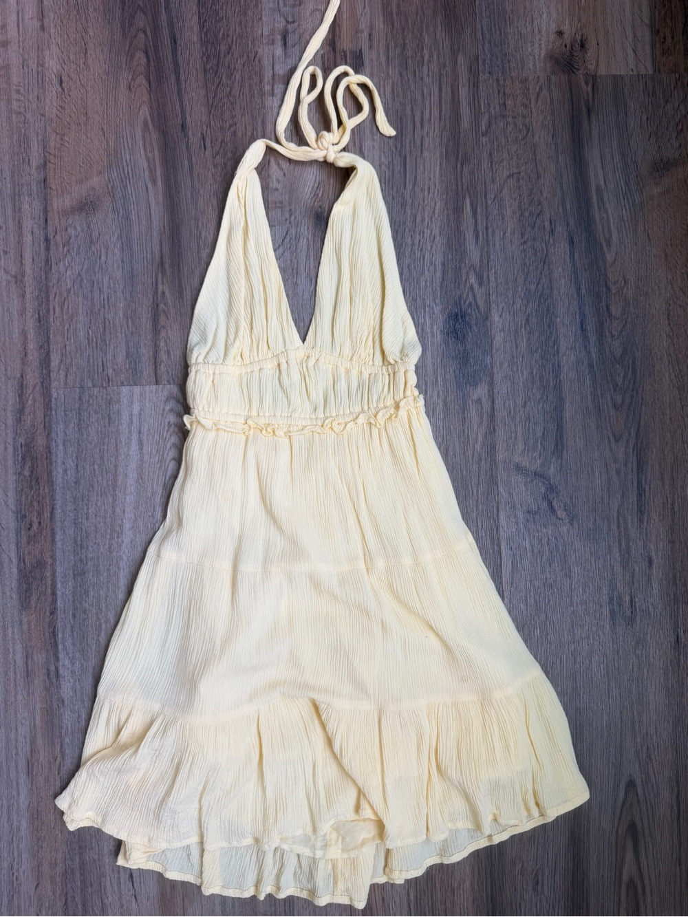 Cotton On Pale Yellow Smocked Waist Sundress
